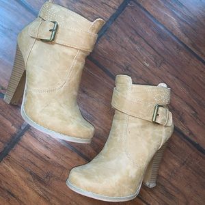 Tan booties
